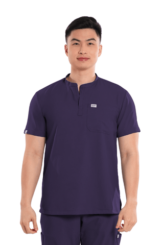 Airstretch® Custom Fit Mandarin Men Scrub Top