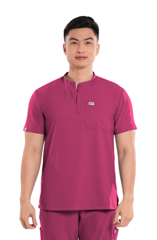 Airstretch® Custom Fit Mandarin Men Scrub Top
