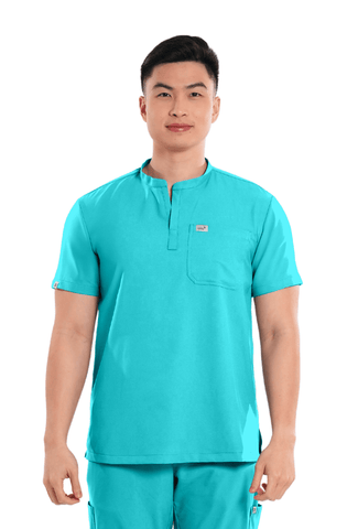 Airstretch® Custom Fit Mandarin Men Scrub Top