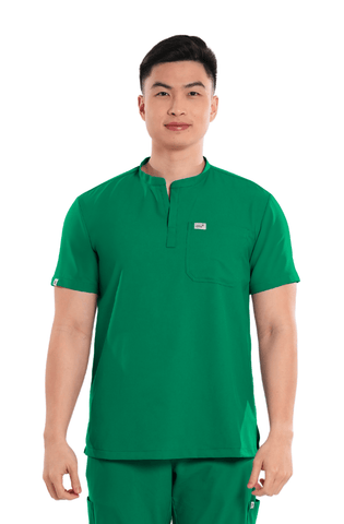 Airstretch® Custom Fit Mandarin Men Scrub Top