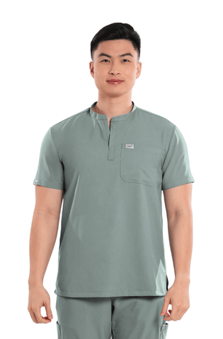 Airstretch® Custom Fit Mandarin Men Scrub Top