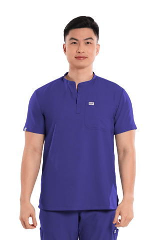 Airstretch® Custom Fit Mandarin Men Scrub Top