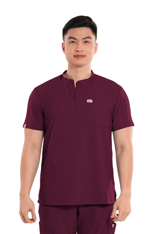 Airstretch® Custom Fit Mandarin Men Scrub Top