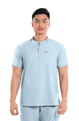Airstretch® Custom Fit Mandarin Men Scrub Top