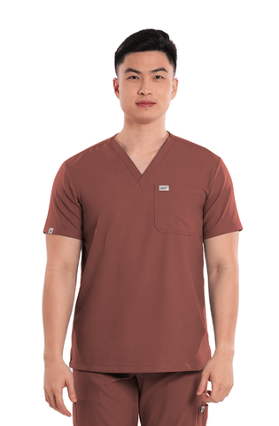 Airstretch® V-Neck Men Scrub Top