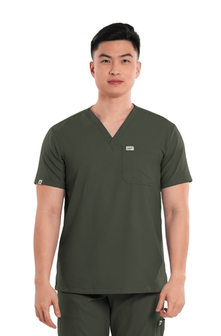 Airstretch® V-Neck Men Scrub Top