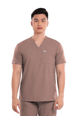 Airstretch® V-Neck Men Scrub Top