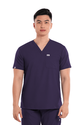 Airstretch® V-Neck Men Scrub Top