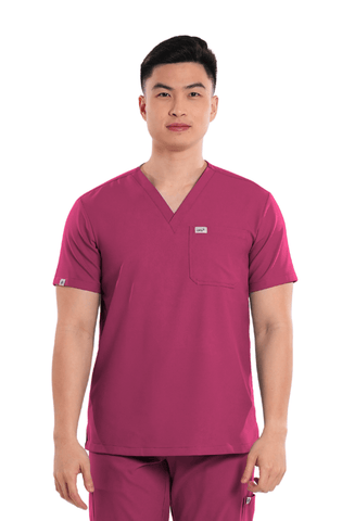 Airstretch® V-Neck Men Scrub Top