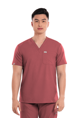 Airstretch® V-Neck Men Scrub Top