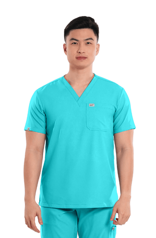 Airstretch® V-Neck Men Scrub Top