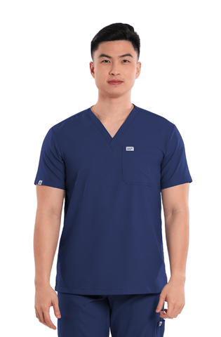 Airstretch® V-Neck Men Scrub Top