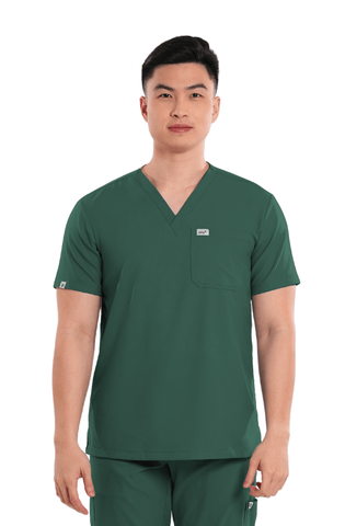 Airstretch® V-Neck Men Scrub Top