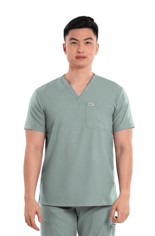 Airstretch® V-Neck Men Scrub Top