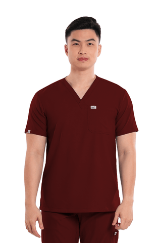 Airstretch® V-Neck Men Scrub Top