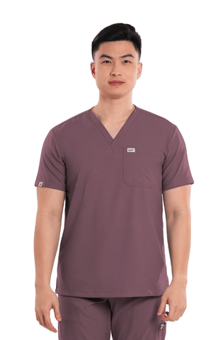 Airstretch® V-Neck Men Scrub Top