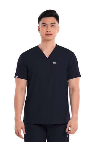 Airstretch® V-Neck Men Scrub Top