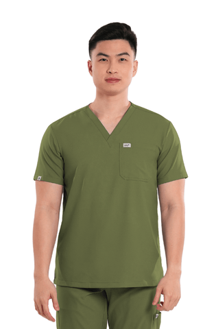 Airstretch® V-Neck Men Scrub Top