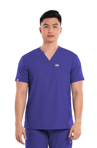 Airstretch® V-Neck Men Scrub Top