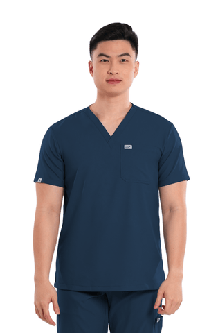 Airstretch® V-Neck Men Scrub Top