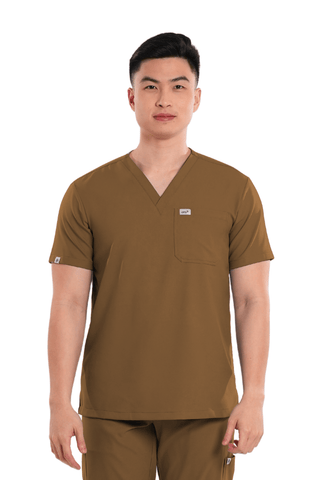 Airstretch® V-Neck Men Scrub Top