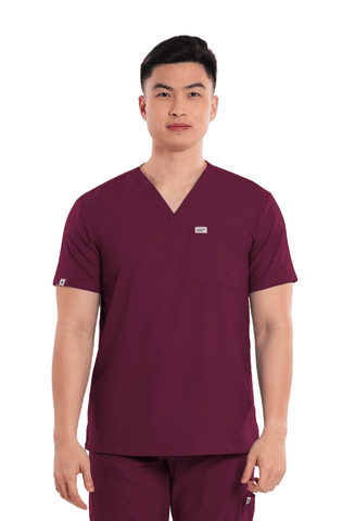Airstretch® V-Neck Men Scrub Top