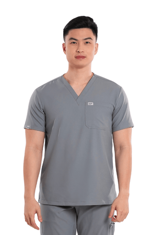Airstretch® V-Neck Men Scrub Top