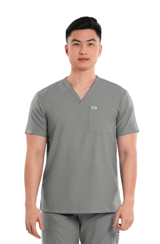 Airstretch® V-Neck Men Scrub Top