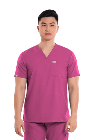 Airstretch® V-Neck Men Scrub Top
