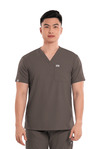 Airstretch® V-Neck Men Scrub Top