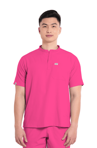 Basicflex® Custom Fit Mandarin Men Scrub Top