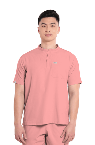Basicflex® Custom Fit Mandarin Men Scrub Top