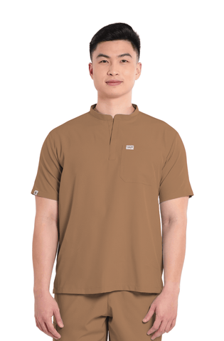 Basicflex® Custom Fit Mandarin Men Scrub Top