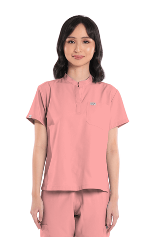 Basicflex® Custom Fit Mandarin Women Scrub Top