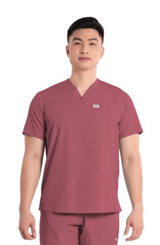 Basicflex® Custom Fit V-Neck Men Scrub Top