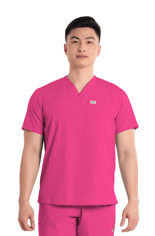 Basicflex® Custom Fit V-Neck Men Scrub Top