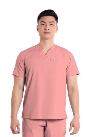 Basicflex® Custom Fit V-Neck Men Scrub Top