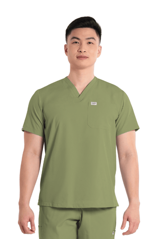 Basicflex® V-Neck Men Scrub Top