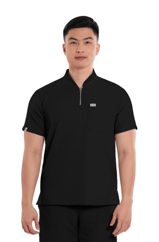 Luxe® Custom Fit Half Zipped Men Scrub Top