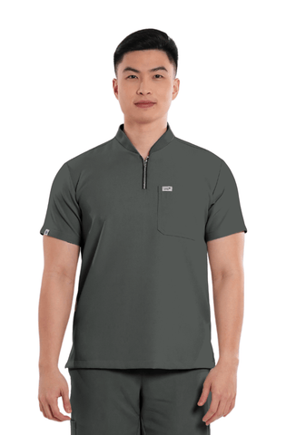 Luxe® Custom Fit Half Zipped Men Scrub Top