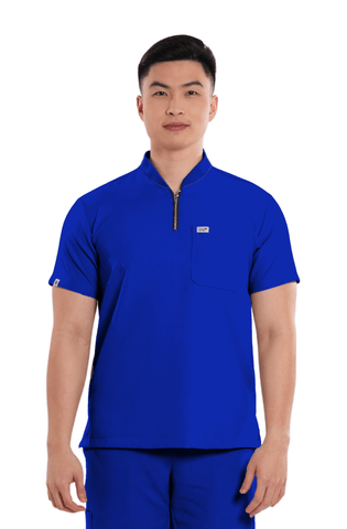 Luxe® Custom Fit Half Zipped Men Scrub Top