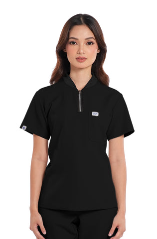 Luxe® Custom Fit Half Zipped Women Scrub Top