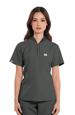 Luxe® Custom Fit Half Zipped Women Scrub Top