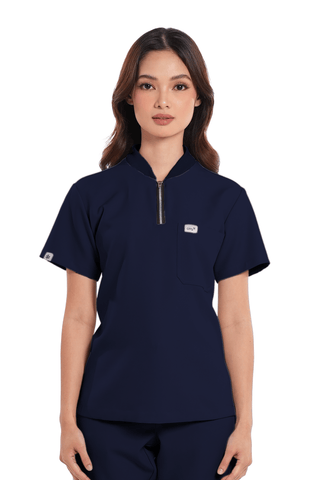 Luxe® Custom Fit Half Zipped Women Scrub Top
