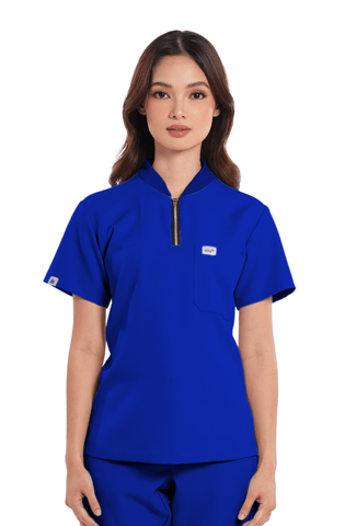 Luxe® Custom Fit Half Zipped Women Scrub Top