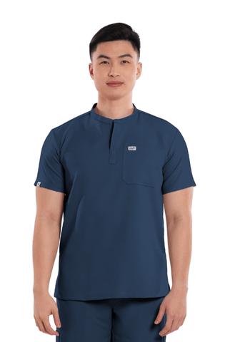 Luxe® Mandarin Men Scrub Top