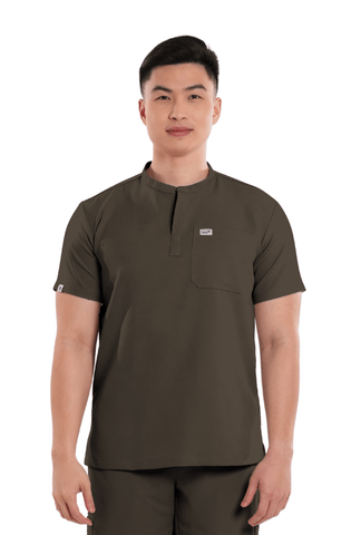 Luxe® Mandarin Men Scrub Top