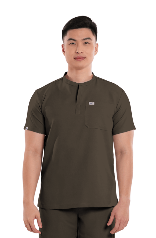 Luxe® Custom Fit Mandarin Men Scrub Top