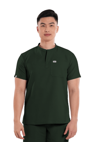 Luxe® Mandarin Men Scrub Top