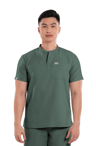 Luxe® Mandarin Men Scrub Top